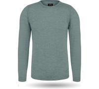 normani Herren Merino Unterhemd Premium Oberteil Rundhalsausschnitt Funktionsoberteil 100% Merinowolle Thermounterwäsche Baselayer Skipullover Blau 3XL/58