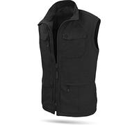 normani Herren Outdoor Weste mit atmungsaktivem Sonnenschutzmaterial 50+ (XS-5XL) Farbe Dunkel-Schwarz Größe 10XL