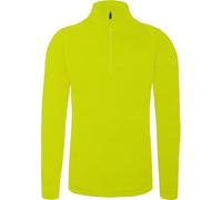 normani Herren Premium Merino Outdoor Langarm-Shirt Longsleeve mit Reißverschluss, 100% Merinowolle Pullover mit 1/4 Zip Gelb M