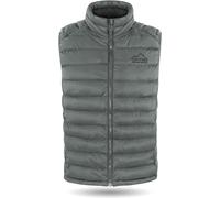 normani Herren Wattierte Steppweste winddichter Bodywarmer Winterweste Outdoor-Funktionsweste Ärmellos mit Stehkragen und Reißverschlussseitentaschen Hellgrau 5XL