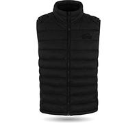 normani Herren Wattierte Steppweste winddichter Bodywarmer Winterweste Outdoor-Funktionsweste Ärmellos mit Stehkragen und Reißverschlussseitentaschen Farbe Dunkelschwarz Größe XL/54
