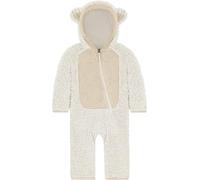 normani Kinder Teddy Overall Unisex Jumpsuit Strampler Fleece Winteranzug mit Kapuze für Junge und Mädchen Creme 18-24 Monate