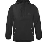 normani Kinder Winterjacke Windbreaker Regenjacke für Junge und Mädchen - wasserdichter Anorak 7.000 mm Wassersäule mit 3M™ Scotchlite™ Reflektor Streifen Dunkelschwarz 134-140
