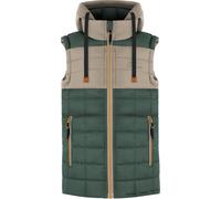 normani Kinder Winterweste Steppweste mit Kapuze Kapuzenweste Ärmellose Outdoor Weste mit Taschen Farbe Beige Größe 158-164