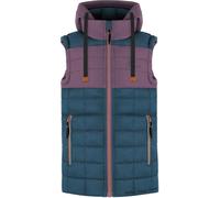 normani Kinder Winterweste Steppweste mit Kapuze Kapuzenweste Ärmellose Outdoor Weste mit Taschen Farbe Lila Größe 158-164