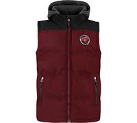 normani Kinder Winterweste Steppweste Übergangsweste für Jungen und Mädchen Kapuzenweste Ärmellos aus recyceltem Polyester Farbe Rot Größe 170-176