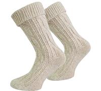normani Kurze oder Lange Trachtensocken Trachtenstrümpfe Zopf muster Socken meliert Farbe Naturmelange Größe 43/46
