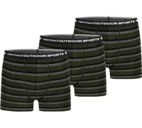 normani Outdoor Sports 3er Pack Merinounterhose Boxershorts 100% MERINOWOLLE - Atmungsaktive, Antibakterielle, Geruchshemmende Unterwäsche Farbe Grün/Schwarz/Grau Größe XXL