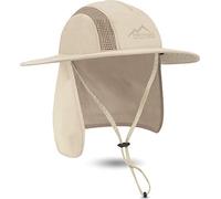 normani Outdoor Sports Sonnenhut Buschhut Outdoor Schlapphut mit Nackenschutz und atmungsaktives Mesh-Gewebe (UV-Schutz 40+) Khaki 55