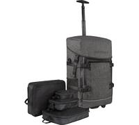 normani Reiserucksack 37 L Reisetrolley mit Rollen Reisetasche mit Rucksackfunktion mit Kleidertaschen Handgepäck Bordgepäck Farbe Anthrazit