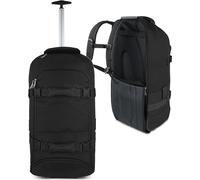 normani Reisetasche Trolley mit Rucksackfunktion 90 Liter - Backpacker mit Frontloader praktischer Reisetrolley und Rucksack in Einem mit 7 Fächern Farbe Schwarz