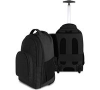 normani Rucksack mit Trolleyfunktion - 30 Liter Volumen Rucksacktrolley zum ziehen mit Laptopfach für Schule, Uni, Reisen, Ausflüge oder Einkaufen Farbe Schwarz