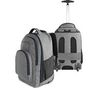 normani Rucksack mit Trolleyfunktion - 30 Liter Volumen Rucksacktrolley zum ziehen mit Laptopfach für Schule, Uni, Reisen, Ausflüge oder Einkaufen Farbe Blau