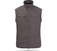 normani Sommer Outdoor Weste mit Sonnenschutz 50+ mit 9 Taschen und Netzinnenfutter Farbe Anthrazit Größe L