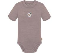 normani Unisex Baby 100% Merino Kurzarm Body mit YKK Druckknopf - kurzer T-Shirt Overall Toddler-Bodysuits aus 100% RWS zertifizierter Merinowolle - Mulesing frei Farbe Rosa Größe 86