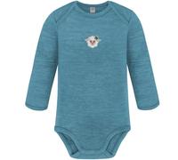 normani Unisex Baby Merino Langarm Body Strampler Bodysuit Einteiler aus 100% Merinowolle und OEKO-Tex Standard 100 Farbe Blau Größe 86