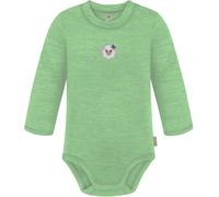 normani Unisex Merino Baby Body mit Knopf Langarm Einteiler Winter Strampler aus 100% Merinowolle - OEKO-Tex Standard 100 Farbe Grün Größe 62
