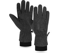 normani Unisex Winter Fleece Handschuhe mit verstärkter Handinnenfläche Nuuk Farbe Anthrazit mit Stulpe Größe M