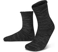 normani Warme Wintersocken mit Schafwolle - 1 oder 2 Paar - Wollsocken für Damen und Herren (Gr. 35-50) Anthrazit/Schwarz 47-50