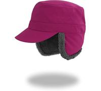 normani Winddichte Winter-Cap mit Fleecefutter, Ohren & Nackenschutz Farbe Burgund Größe S/55