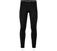 normani Winter Merinounterwäsche Leggins für Herren 350g Grammatur - EXTREM WARM - Winterunterhose Thermounterwäsche aus Merinowolle und Lyocell Farbe Schwarz Größe M/50