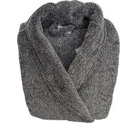 Normann Damen Coral-Fleece Morgenmantel, Uni, Grau, 57247, Gr. M 40/42