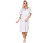 Normann Damen Kurzarm Nachthemd in Tupfen Punkte Optik - auch in Übergröße, Farbe:Flieder, Größe:52-54