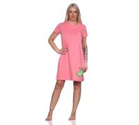 Normann Damen Kurzarm Nachthemd Sleepshirt mit Kiwi als Motiv