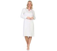 Normann Damen Langarm Nachthemd im klassisch eleganten Design, Farbe:Altrose, Größe:48-50