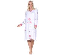 Normann Damen Langarm Nachthemd im klassischen fraulichen Design - auch in Übergrößen