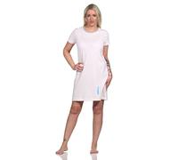 Normann Damen Nachthemd halbarm, Bigshirt mit Feder- und Pfeil-Motiv - 122 214 10 754