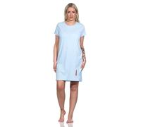 Normann Damen Nachthemd halbarm, Bigshirt mit Feder- und Pfeil-Motiv - 122 214 10 754