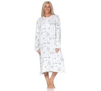 Normann Damen Nachthemd Langarm in Drop-Needle Interlock Qualität - auch in Übergröße, Farbe:hellblau, Größe:40-42