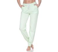 Normann Damen Schlafanzug Pyjama Hose lang Mix & Match - perfekt zu kombinieren, Farbe:Streifen_grün, Größe:48-50