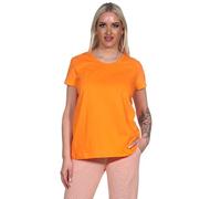 Normann Damen Schlafanzug Shirt Kurzarm Pyjama Oberteil Mix & Match in unifarben, Farbe:orange, Größe:36-38
