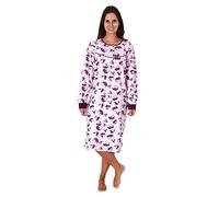 Normann Edles Damen Nachthemd Langarm in Kuschel Interlock-Qualität - auch in Übergröße, Farbe:rosa, Größe:36-38