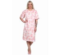 Normann Elegantes frauliches Damen Kurzarm Nachthemd,105 cm Länge, Knopfleiste am Hals