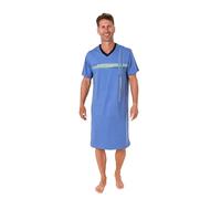 Normann Herren Kurzarm Nachthemd mit eleganten Frontprint - auch in Übergrössen