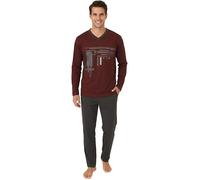Normann Single-Jersey Herren-Schlafanzug 48 rubin