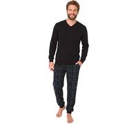 Normann Single-Jersey Herren-Schlafanzug 54 anthrazit