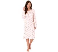 NORMANN-Wäschefabrik Elegantes Damen Nachthemd mit 105 cm Länge und Kopfleiste am Hals - 291 210 90 190, Farbe:rosa, Größe2:44/46