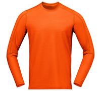 Norrøna - Falketind EqualiserUll Long Sleeve - Merinoshirt, Gr. M, rot (GoldFlame)