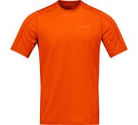 Norrona - Atmungsaktives und schnell trocknendes Bergsteiger-T-Shirt aus Merinowolle - Herren - Falketind Equaliserull T-Shirt M Gold Orange M