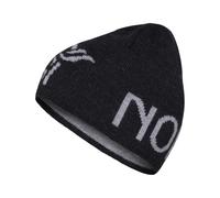 Norrona - Beanie aus Merinowolle - /29 Merinoull Logo Beanie Caviar Melange aus Wolle - schwarz schwarz one size
