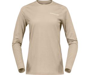 Norrona - Bergsteiger-T-shirt aus Merinowolle mit langen ärmeln - Damen / Falketind Equaliserull Long Sleeve W Pure Cashmere - Falketind Beige S