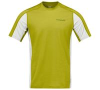 Norrona - Atmungsaktives T-shirt für das Bergsteigen aus Merinowolle - Herren - Falketind Equaliserull T-Shirt M Golden Lime Whisper White Grün M