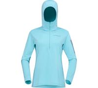Norrona Falketind Warm1 Hood Damen Longsleeves tuerkis Größe XS Trekking Elastisch