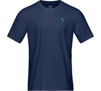 Norrona - T-Shirt aus Bio-Baumwolle - /29 Cotton Activity Embroidery T-Shirt M Indigo Night für Herren aus Baumwolle - Größe L - Navy blau Navy blau L