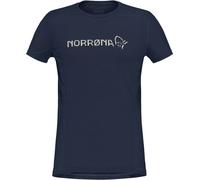 Norrona - T-Shirt aus Merinowolle - Falketind Equaliser Merino T-Shirt W'S Indigo Night für Damen aus Wolle - Größe S - Navy blau Navy blau S