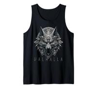 Norse Mythology Valhalla Wolf Odin Viking Fenrir - Wikinger Tank Top, Schwarz, S, Ärmellos, Unisex, Klassische Passform, Erwachsene, Viking-Fans